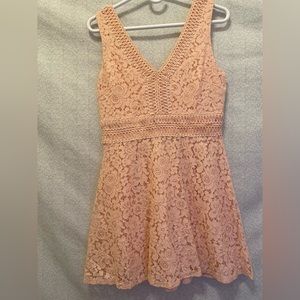 Peach Colored Lace Dress